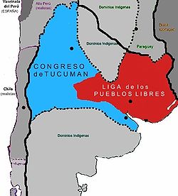 congreso de tucuman vs liga de los pueblos libres